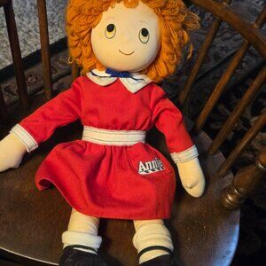 Vintage 18" Little Orphan Annie Plush Stuffed Doll by Applause
